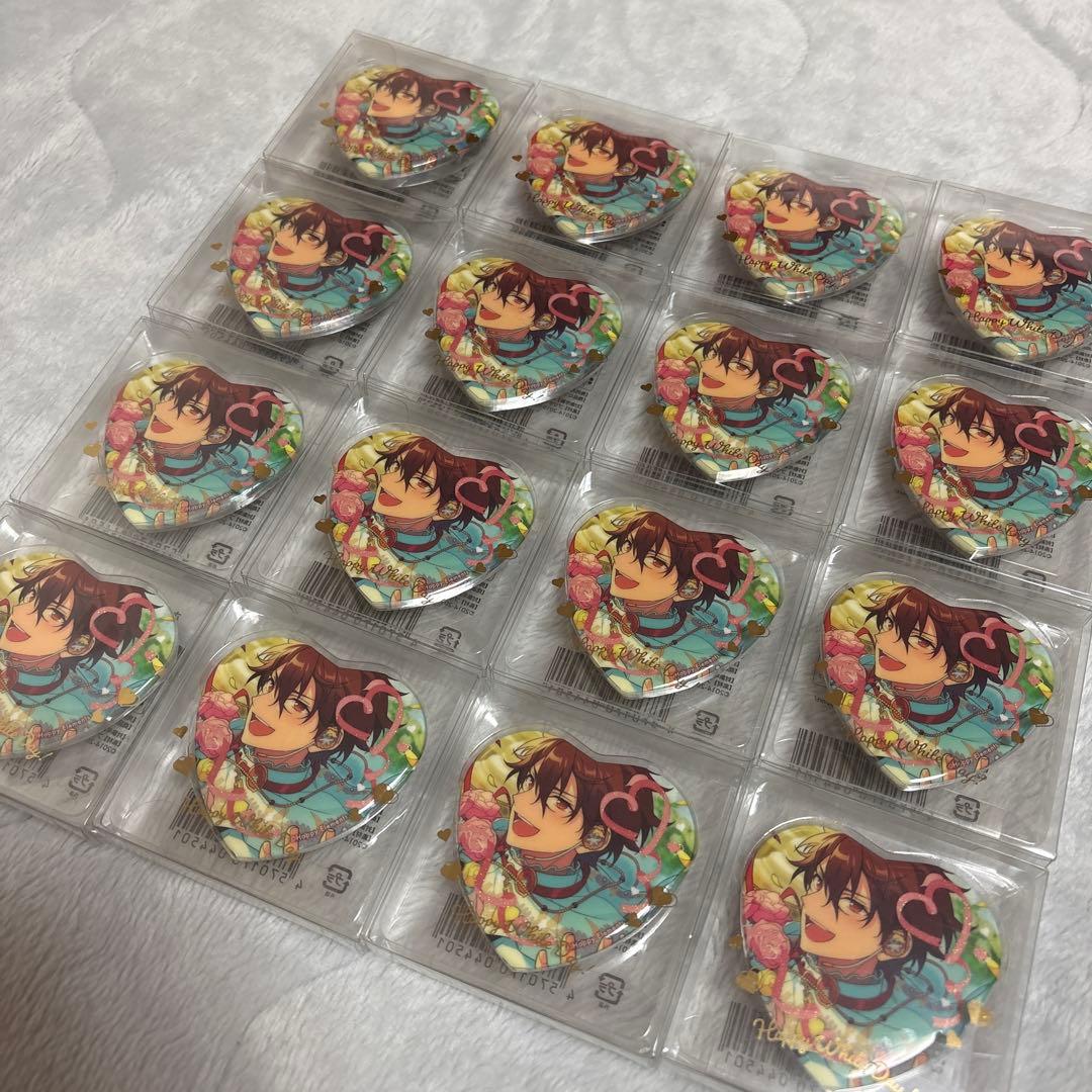 守沢千秋 ホワイトデー ハート缶バッジ ウエディングマーチ ハート缶 あんスタ