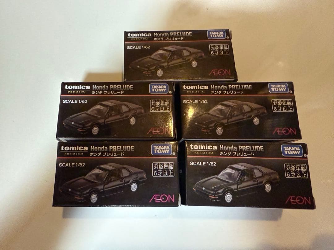 トミカプレミアムAEON ホンダプレリュード　5点セット