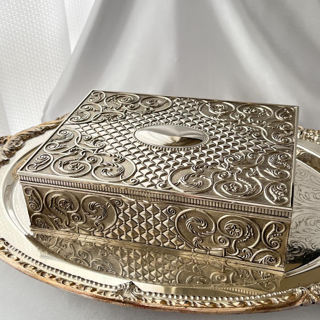 【GODINGER】 ビクトリアンのジュエリーボックス【シルバープレート】