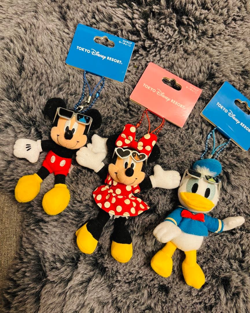 ディズニー　ぬいぐるみバッジ　キーホルダーセット