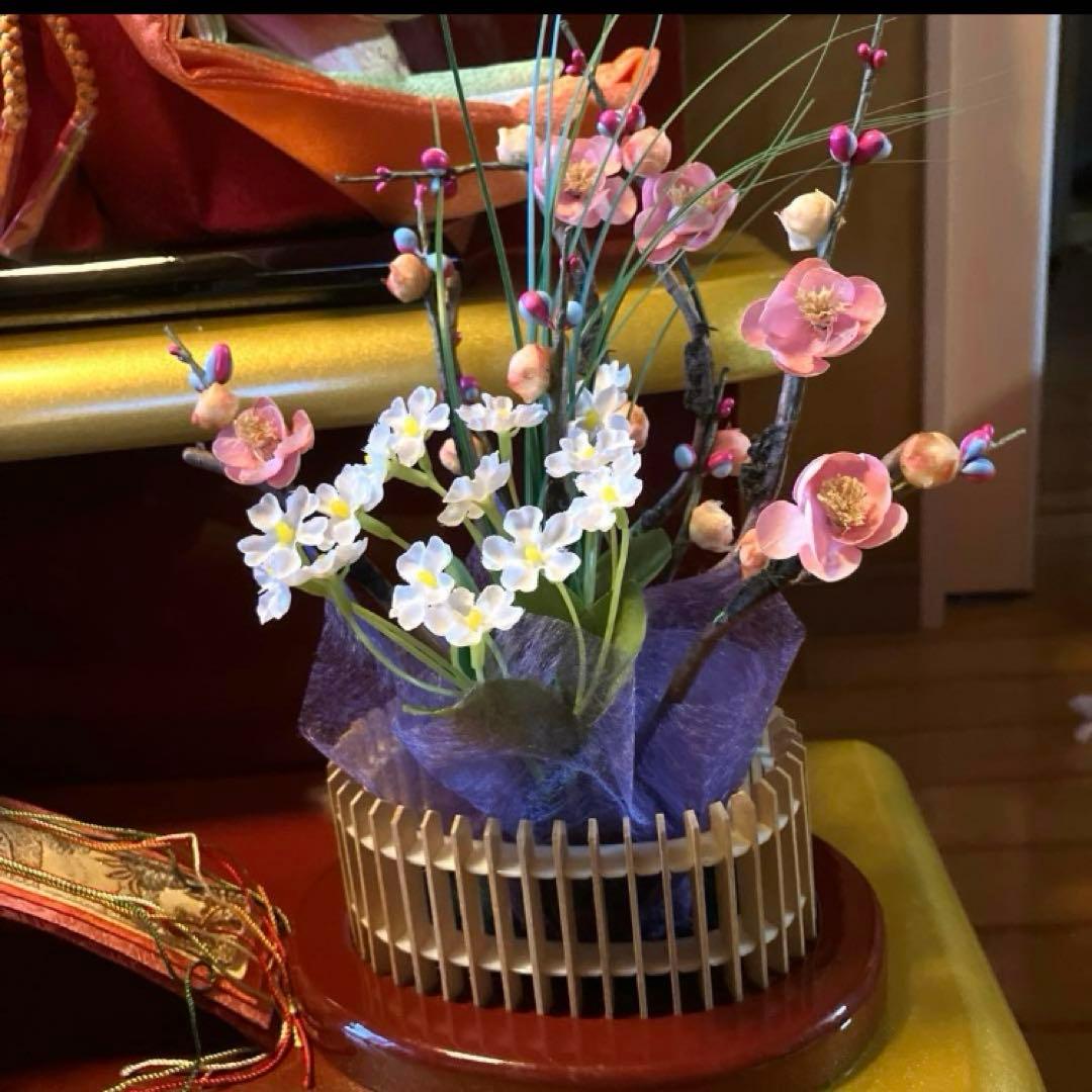 御京雛②平安春峰作　雛人形　三段飾り　お雛様　京都西陣織り　ひな人形3段　桜刺繍