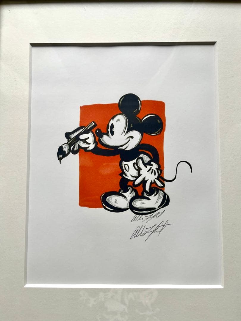 ディズニー公式作家「アリソン・レフコート」作品　ミッキーマウス　直筆鉛筆サイン