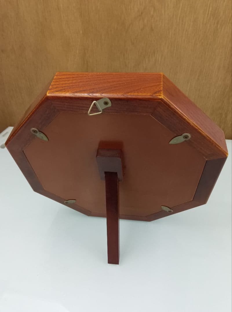 和洋折衷八角形 木製時計 十二支ローマ数字文字盤　ヴィンテージ美品