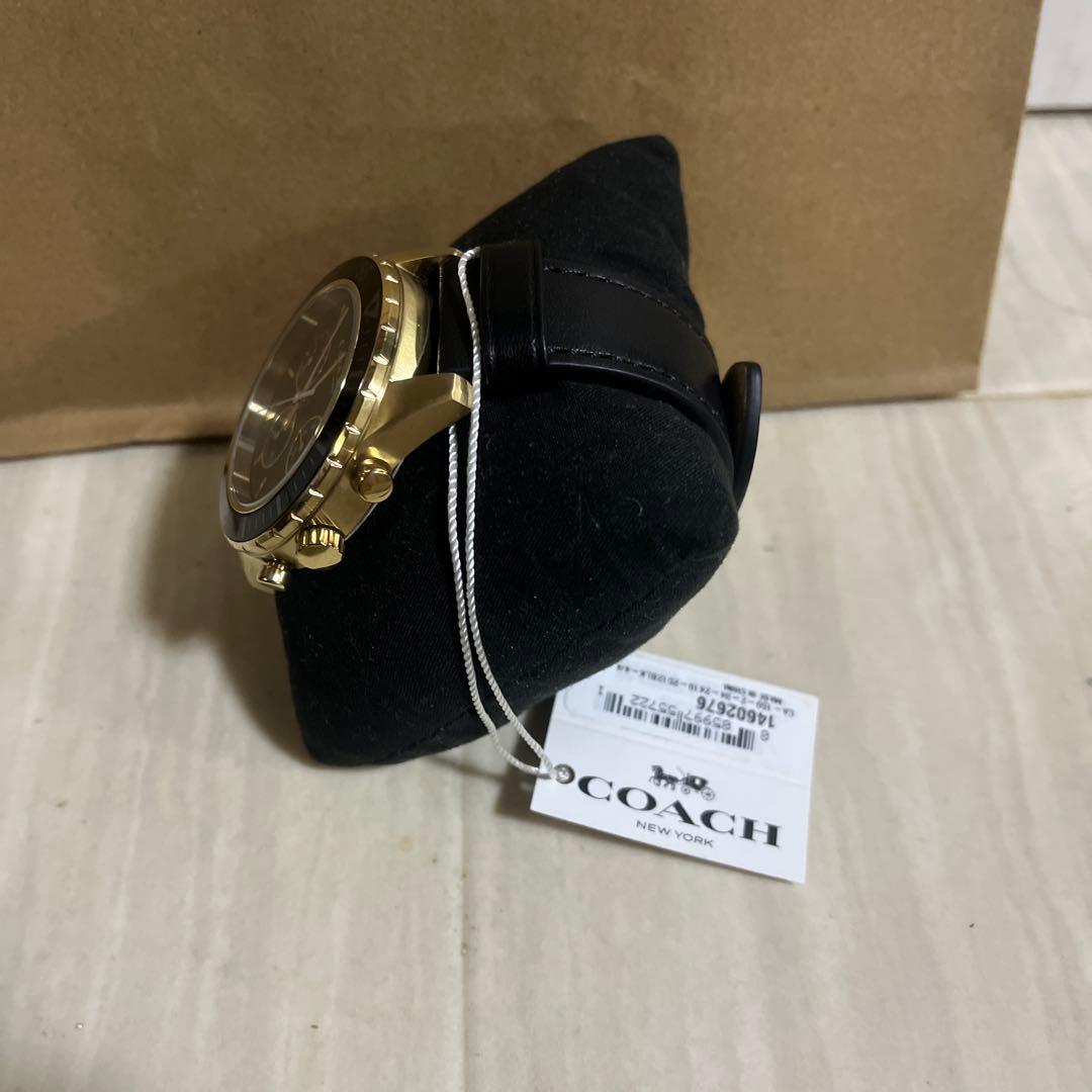 COACH アナログ腕時計 黒/金