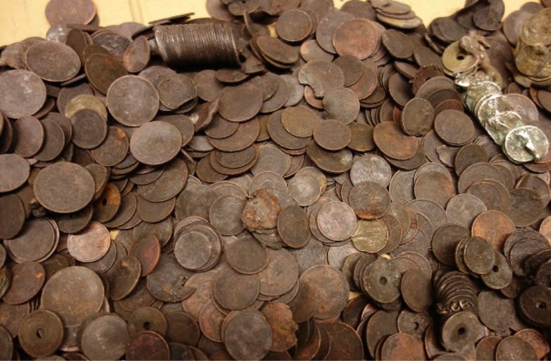古銭 日本 外国 重量：約11kg まとめて大量 金属腐蝕多数有 ジャンク品
