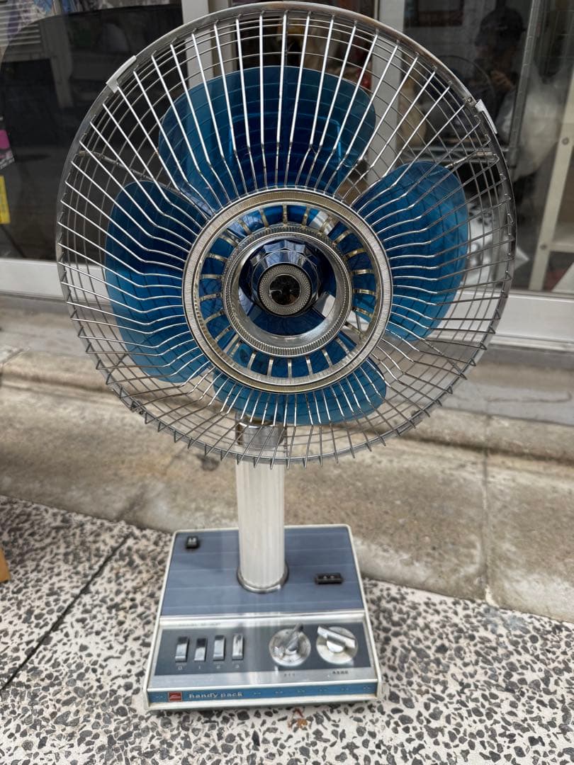 M*す様 昭和レトロ東芝Toshiba Crystal 扇風機「SF-30R」青