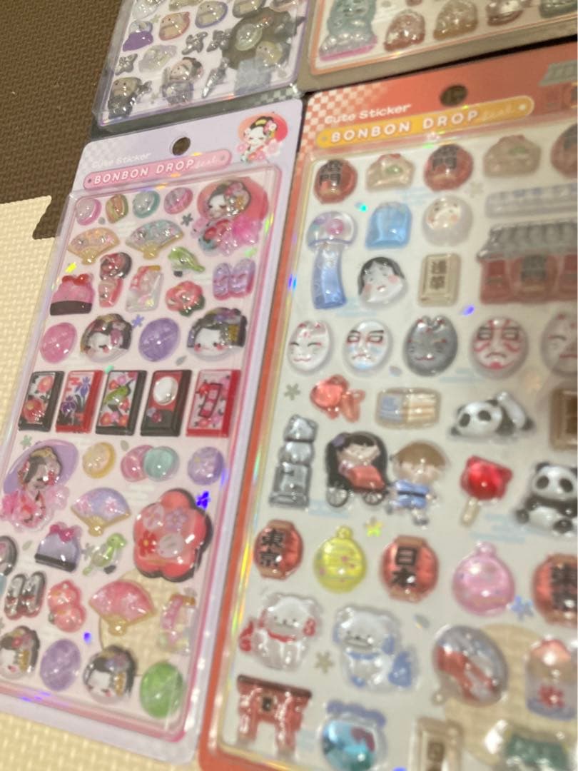 和柄　ボンボンドロップシール　6シートセット