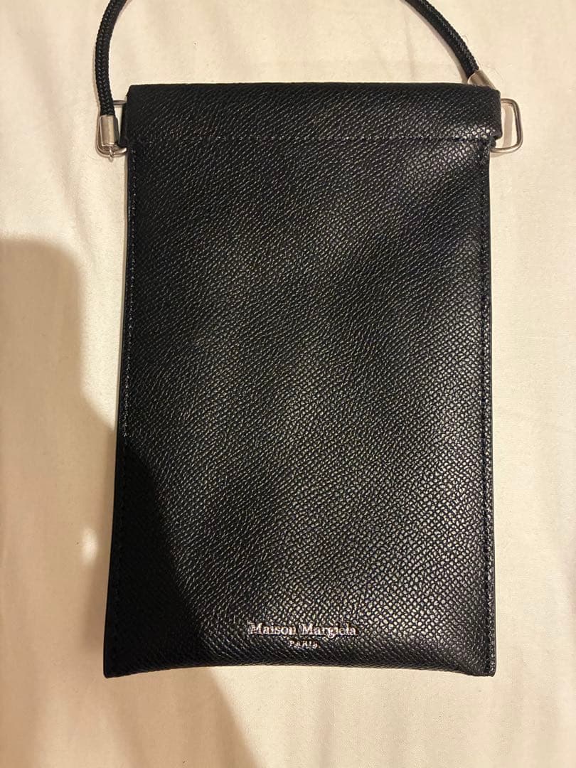Maison Margiela ブラックスマホショルダーバッグ