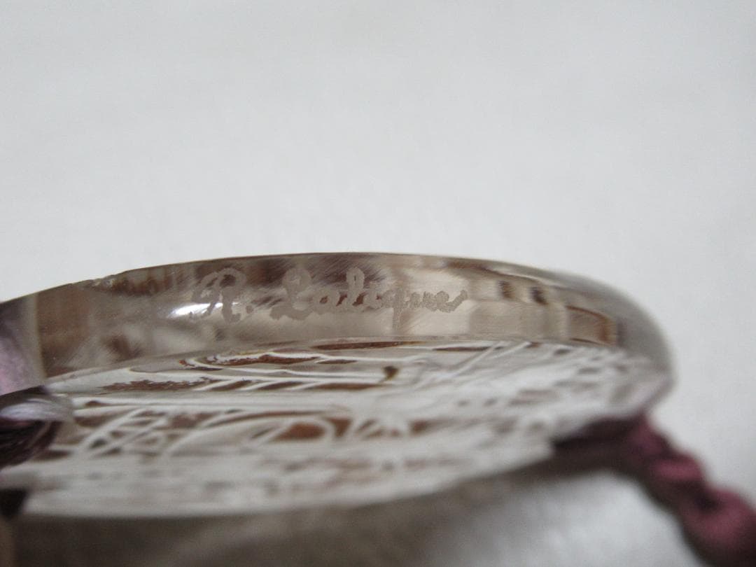 1915年定価30万◆ルネ・ラリック『垂れ下がる花』ペンダント セピア色パチネ彩