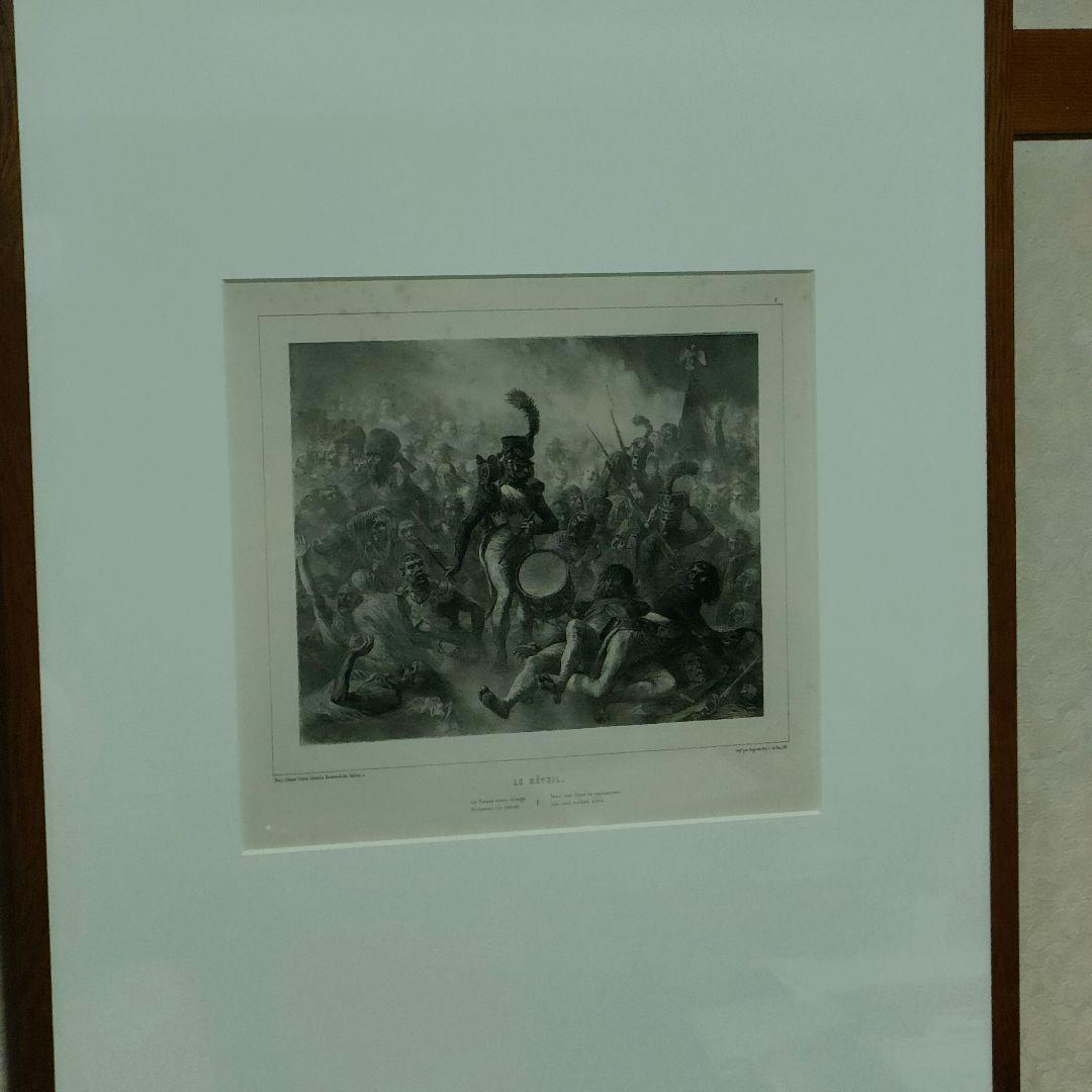 リトグラフ「鼓舞」（マリー・ラフェ、ナポレオン戦争）アンティーク骨董