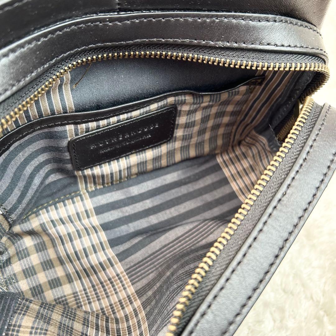 マザーハウス アンティーク ソラ ブラック 本革 ショルダーバッグ 2way