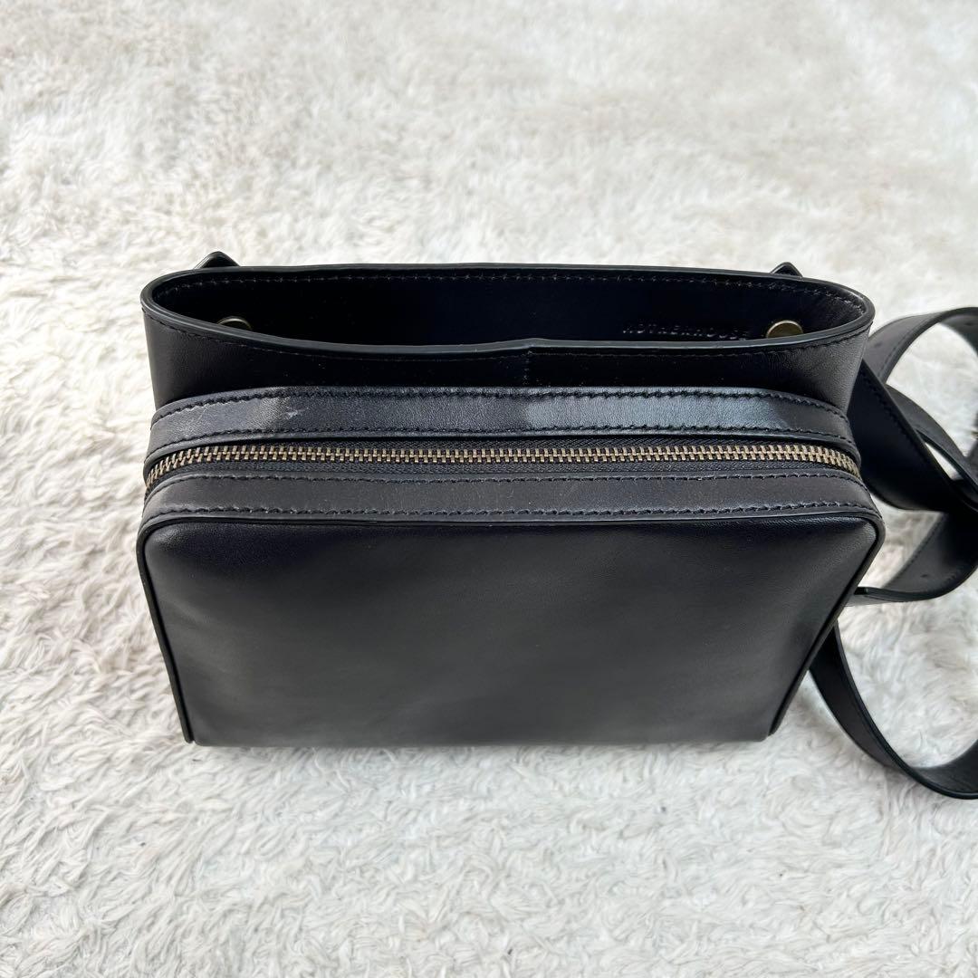 マザーハウス アンティーク ソラ ブラック 本革 ショルダーバッグ 2way