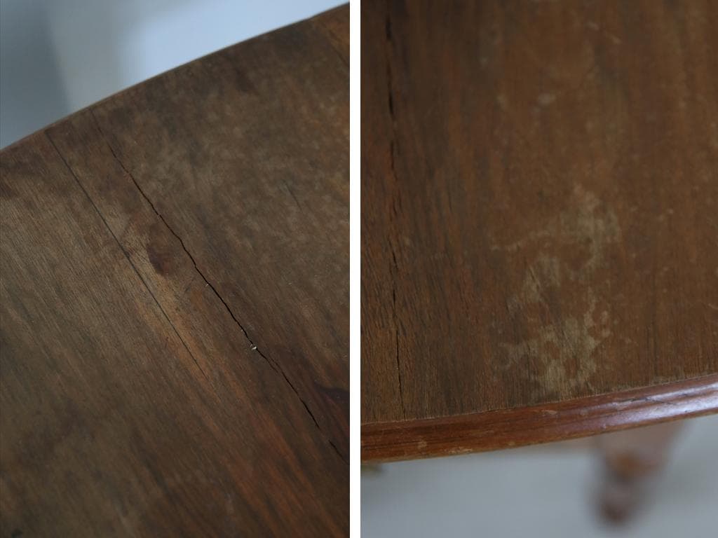 フランスアンティーク木製サイドキャビネット/ナイトテーブル机/飾り棚(90-34