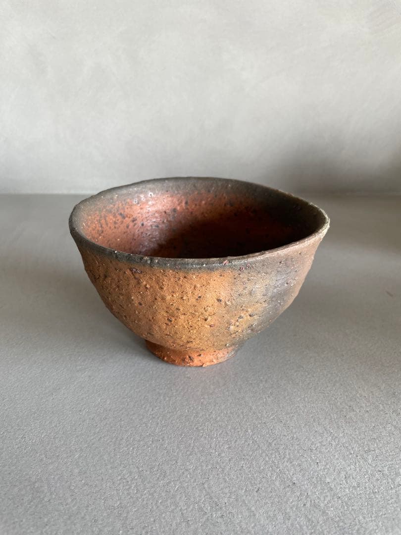 森岡成好 焼締茶碗 南蛮焼締 焼締 抹茶茶碗 小服茶碗 旅茶碗 茶道 茶道具