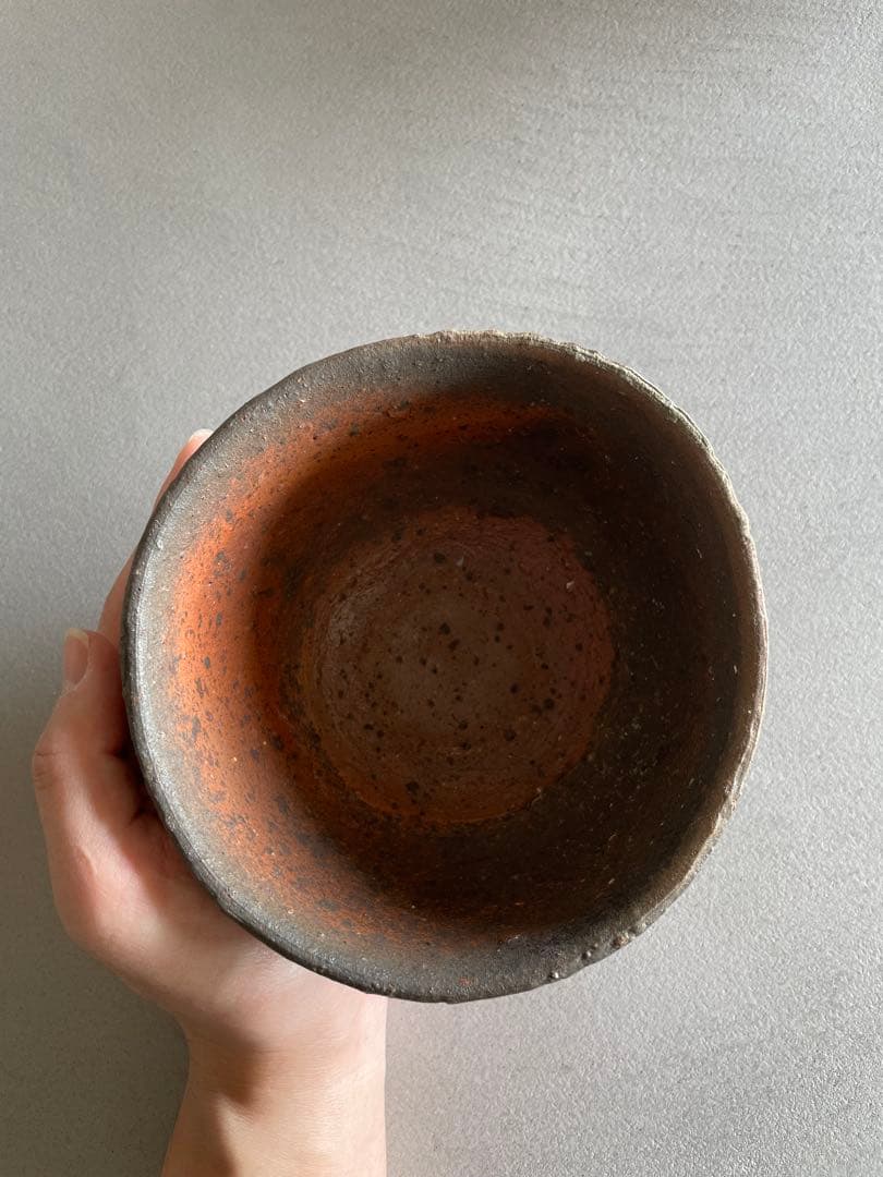 森岡成好 焼締茶碗 南蛮焼締 焼締 抹茶茶碗 小服茶碗 旅茶碗 茶道 茶道具