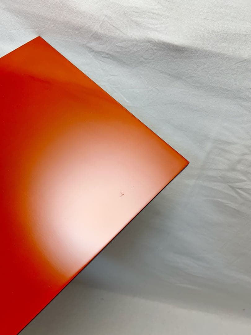 未使用 懐石道具 天然木製 輪島塗 朱塗 波蒔絵 折敷5客 栞 共箱