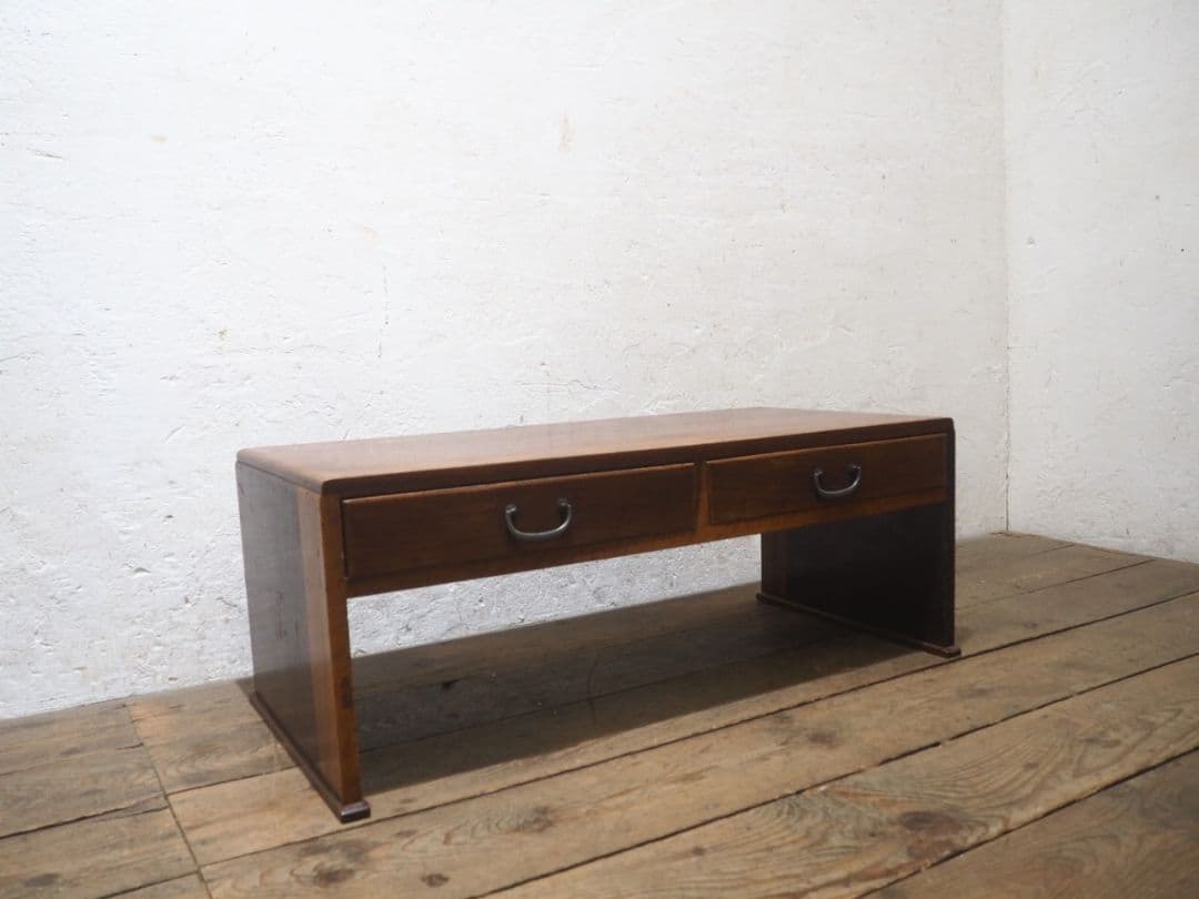 1239 アンティーク　文机　ローテーブル　引き出し　陳列台　古家具　レトロ