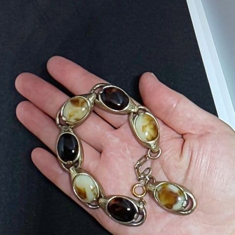 イギリス ヴィンテージ MIRACLE社 琥珀のブレスレット