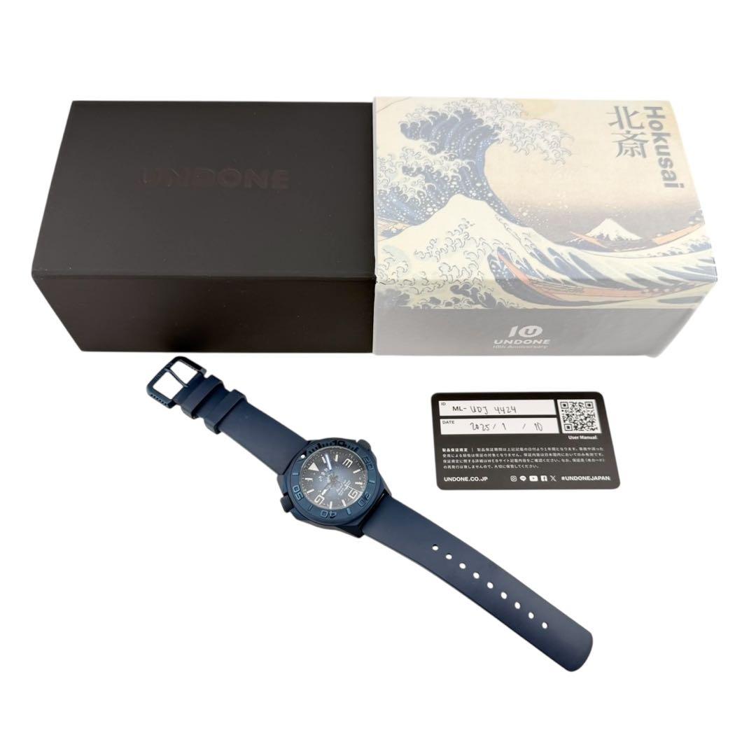 希少 美品 UNDONE×北斎館 限定1000本 メンズ 自動巻き腕時計