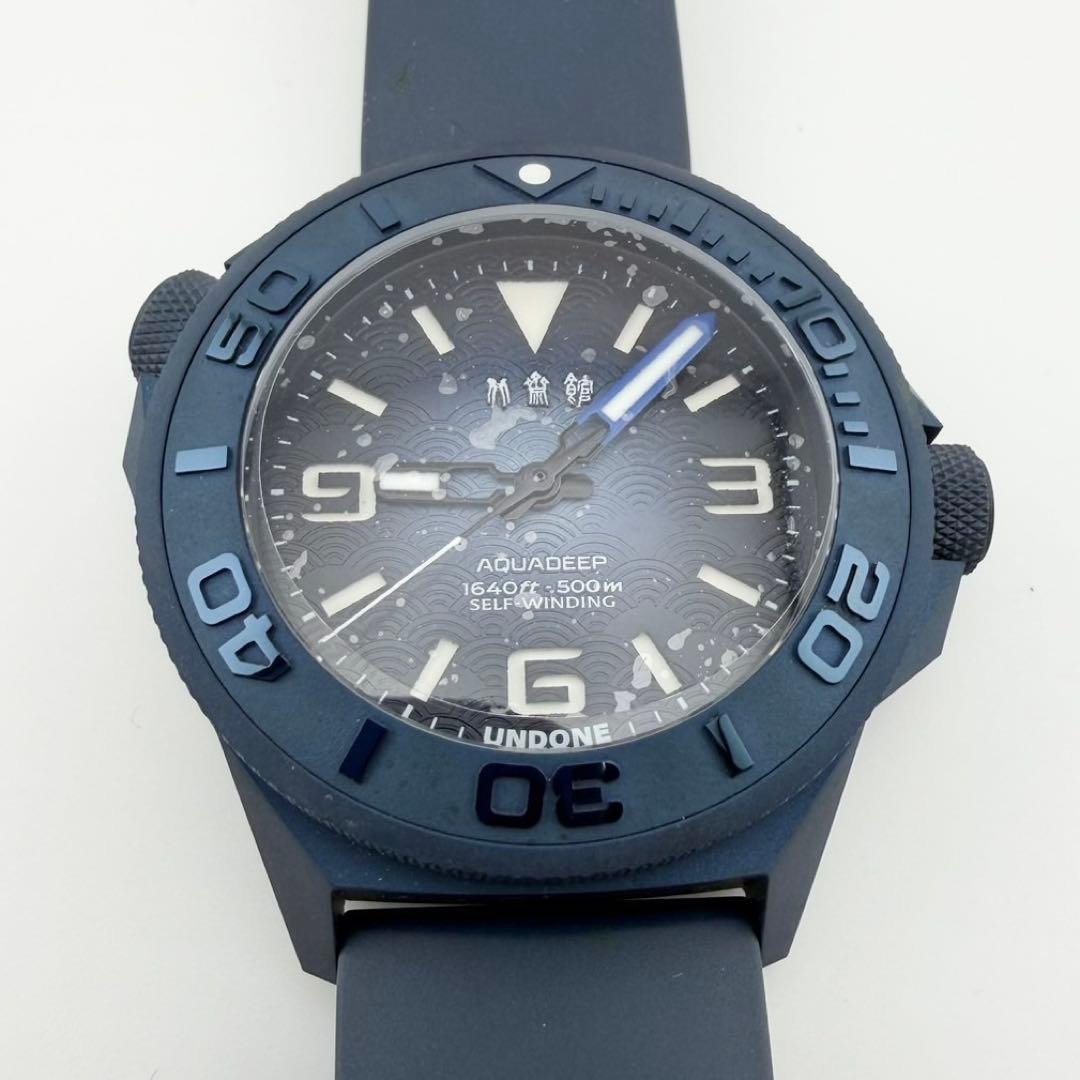 希少 美品 UNDONE×北斎館 限定1000本 メンズ 自動巻き腕時計