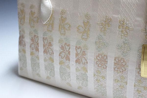 新品未使用品　京都 西陣織正絹帯地使用　利休バッグお茶席　25068