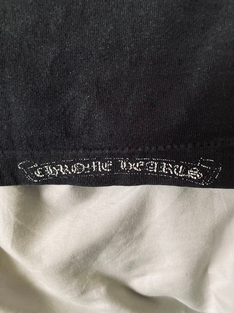 クロムハーツ ブラックTシャツバックスクロールロゴ