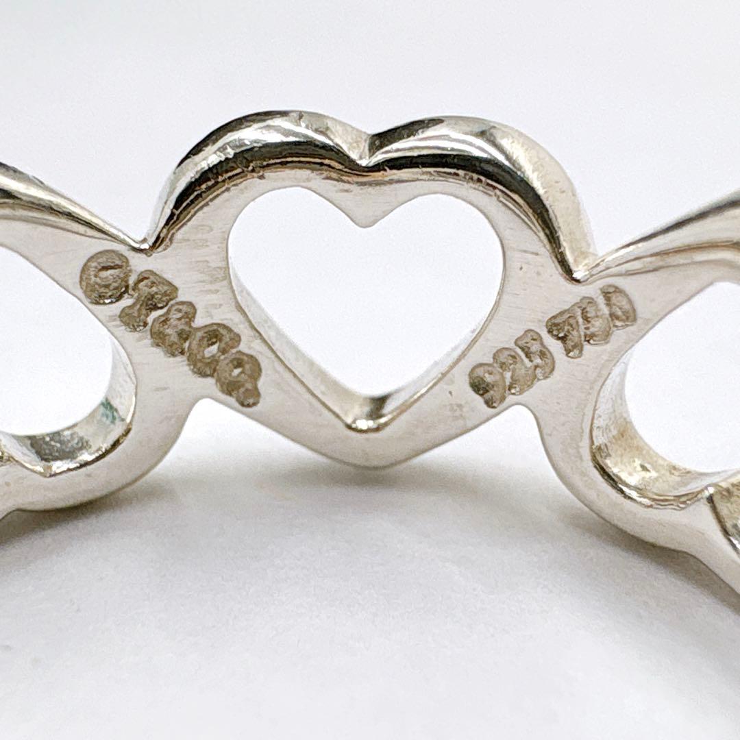 美品 オールドティファニー センチメンタルハート 11.5号 シルバー k18