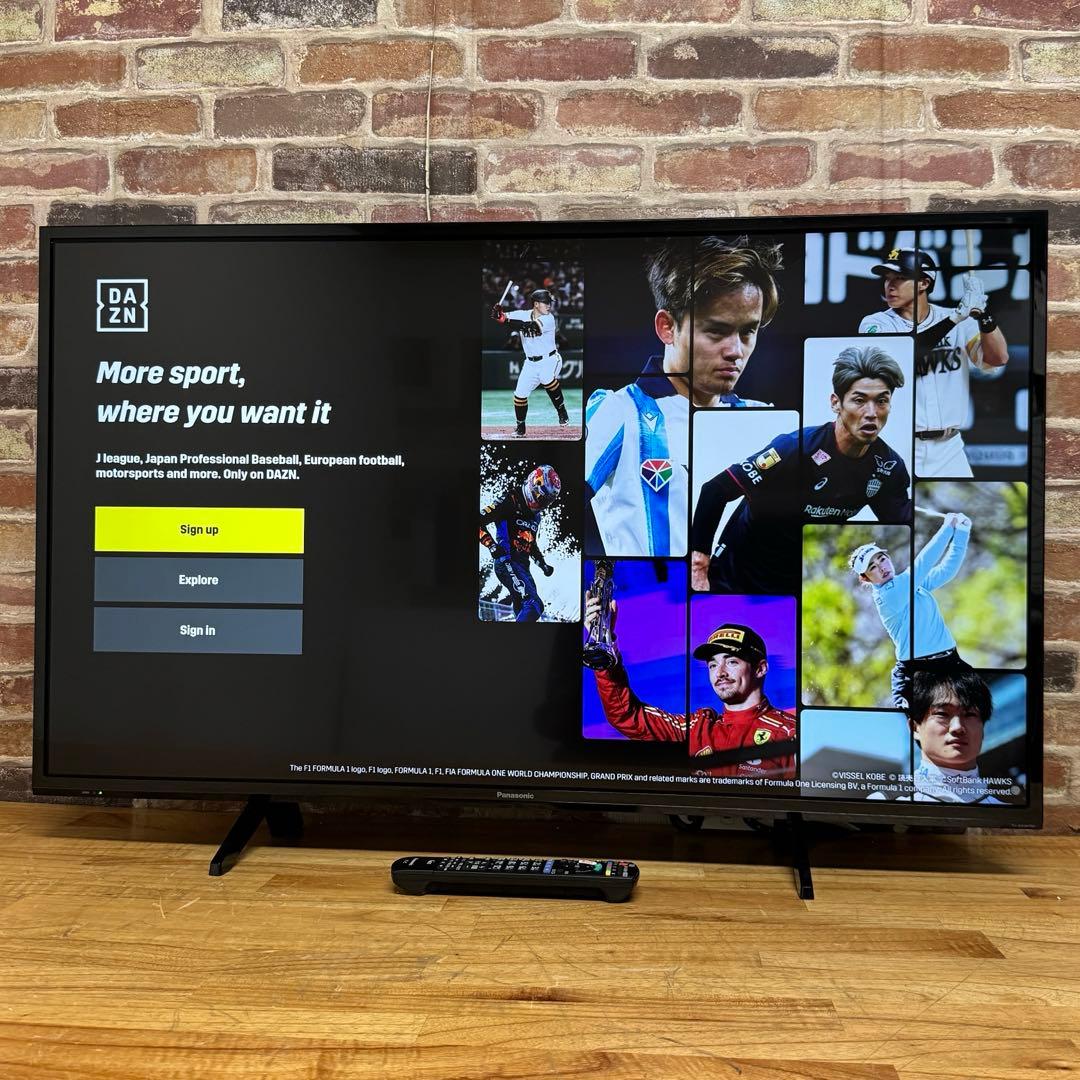 パナソニック 49V型 4K 液晶テレビ スマートビエラ TH-49FX600