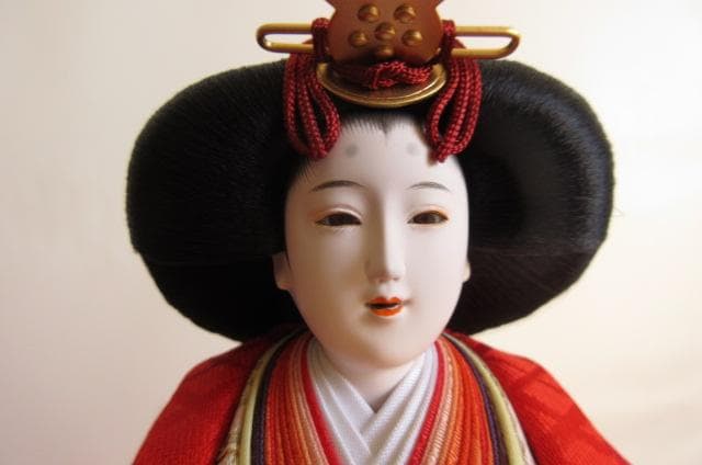 ラスト１点　新品　吉徳大公　立ち雛　 天皇陛下御束帯 黄櫨染固地綾 正絹