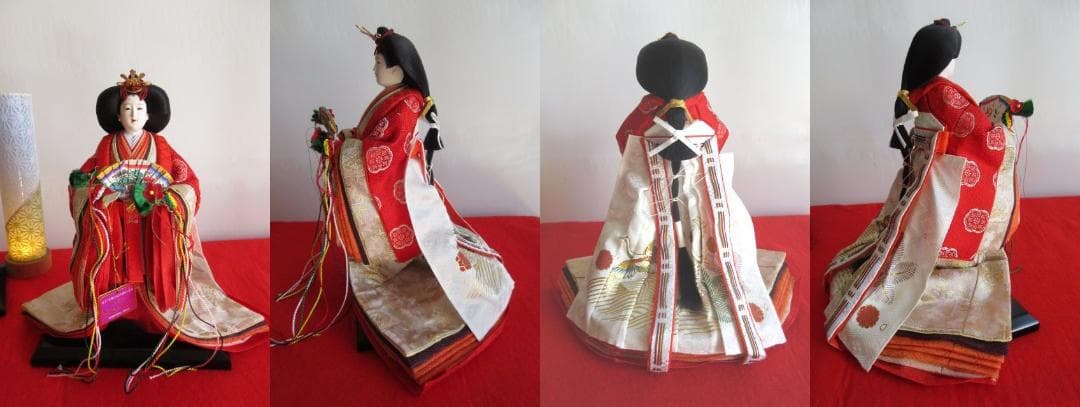 ラスト１点　新品　吉徳大公　立ち雛　 天皇陛下御束帯 黄櫨染固地綾 正絹