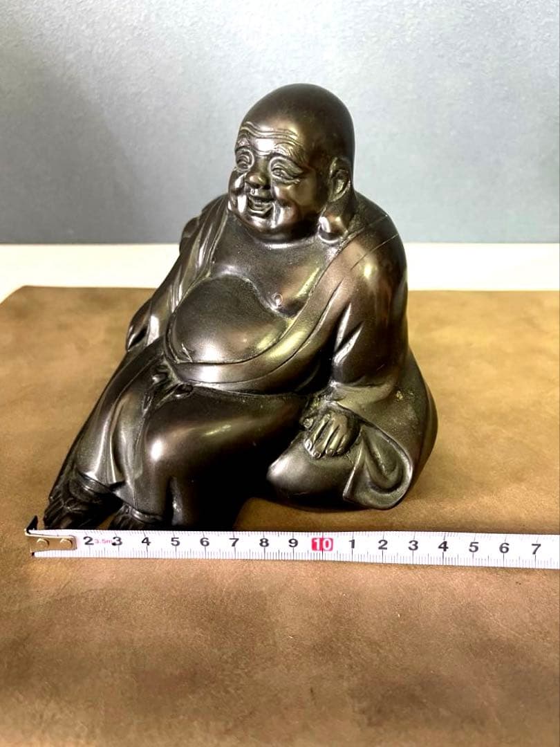 『高岡銅器』布袋様の置物　越井栄山作品
