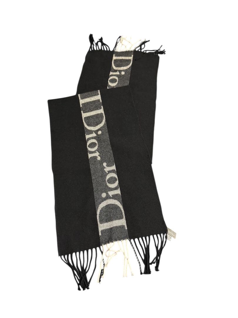 Dior ロゴ入り マフラー ブラック