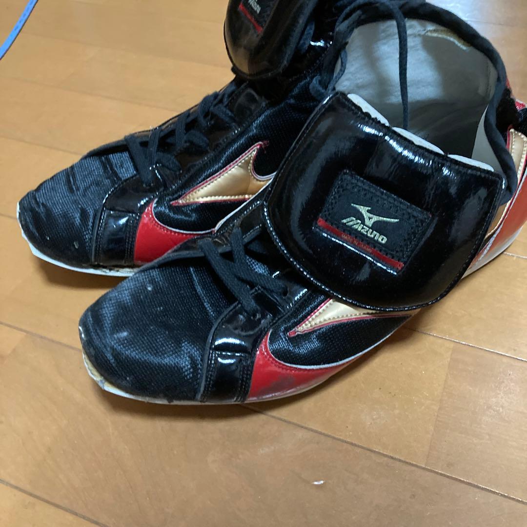 Mizuno ボクシングシューズ 黒/赤/金