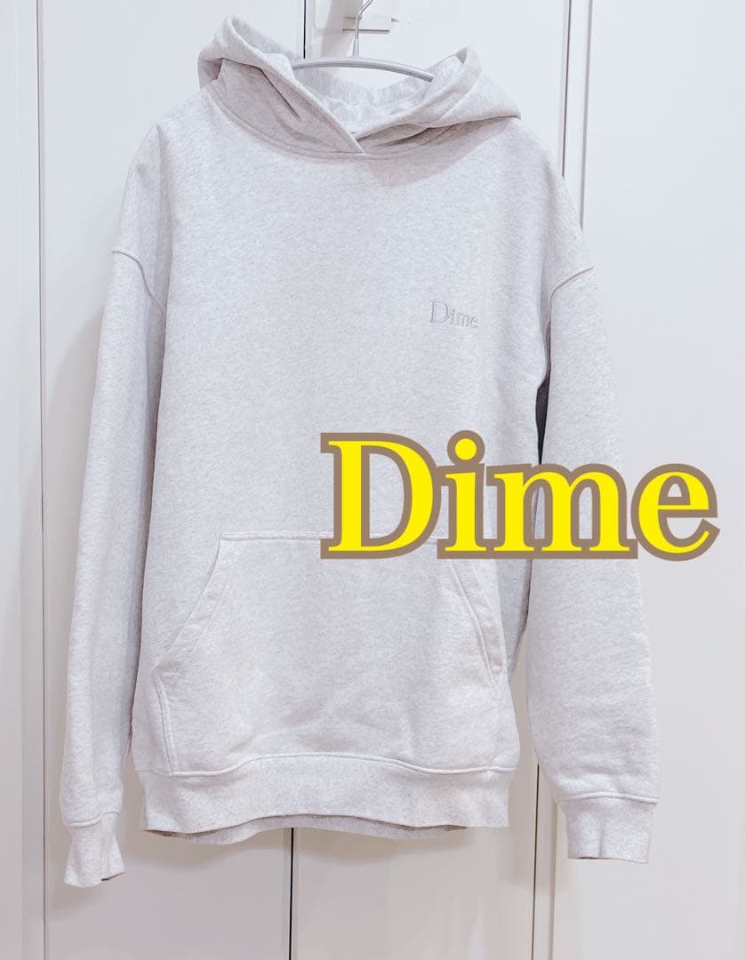 Dime Small Logo Hoodie パーカー グレー ライトグレー M