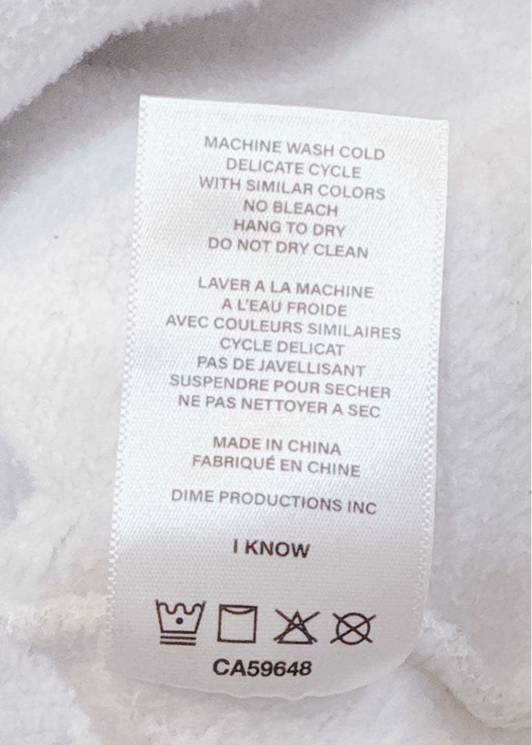 Dime Small Logo Hoodie パーカー グレー ライトグレー M