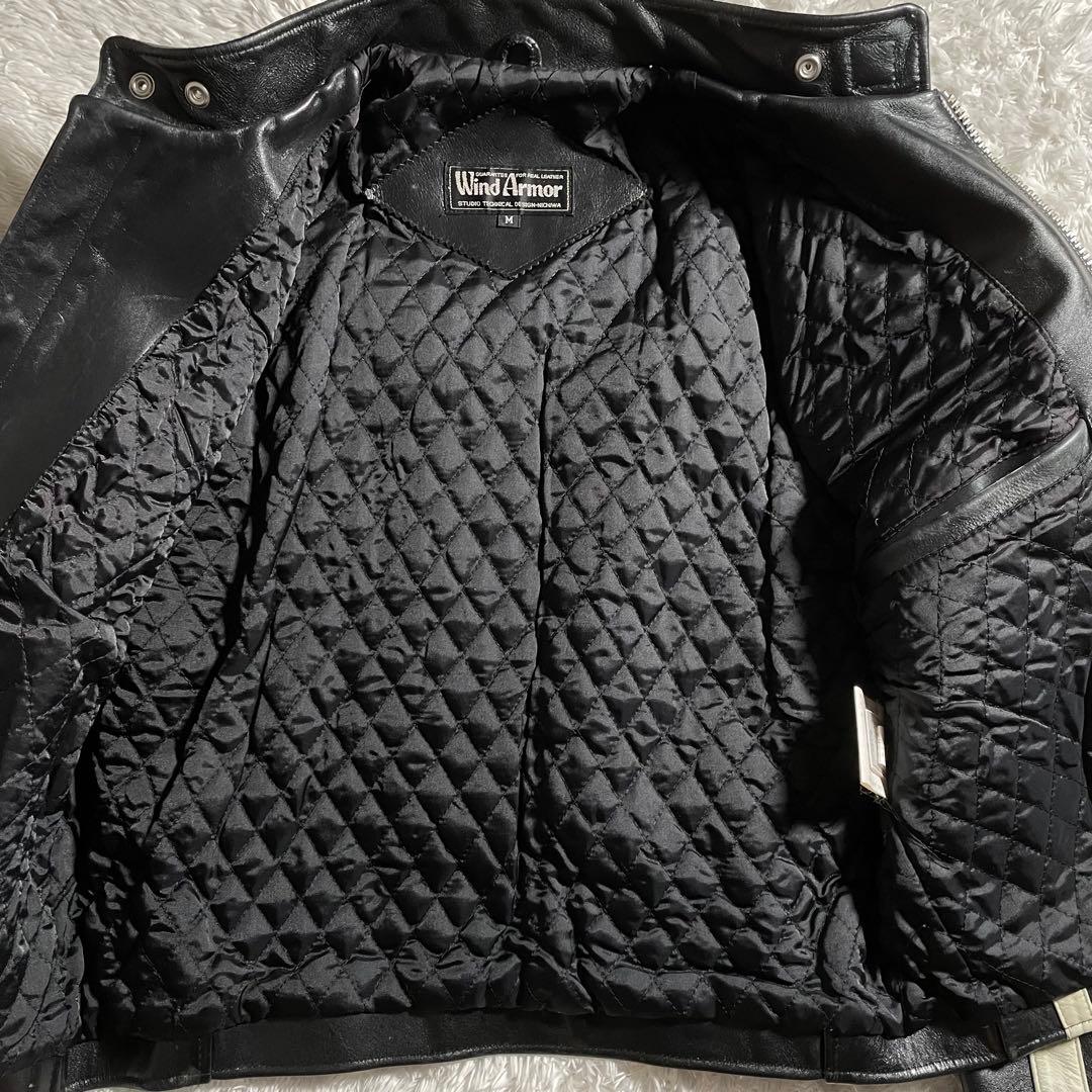 ウインドアーマー レザージャケット USA Leather ストライプ