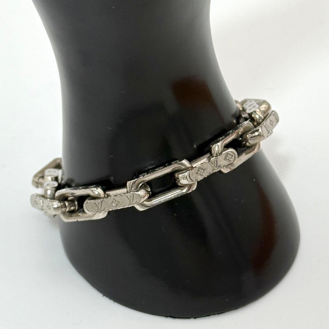 ルイヴィトン ブレスレット コリエ チェーン モノグラム シルバー メンズ