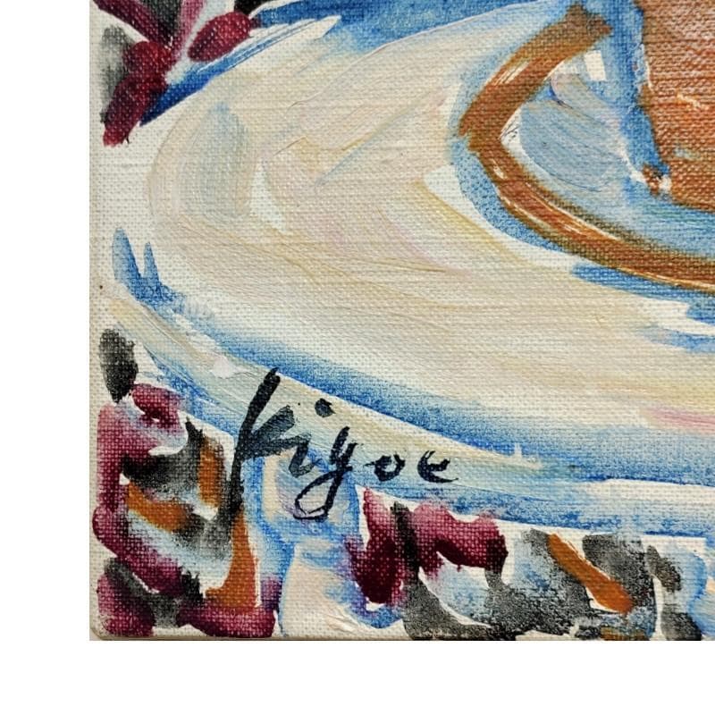 ☆加藤清江☆「 花 」油絵　F４号 一水会　1974年作　新品額！