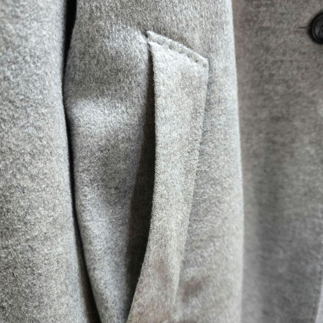 ☆23区☆ウールカシミヤ/ビーバー チェスター コート/ライトグレー36