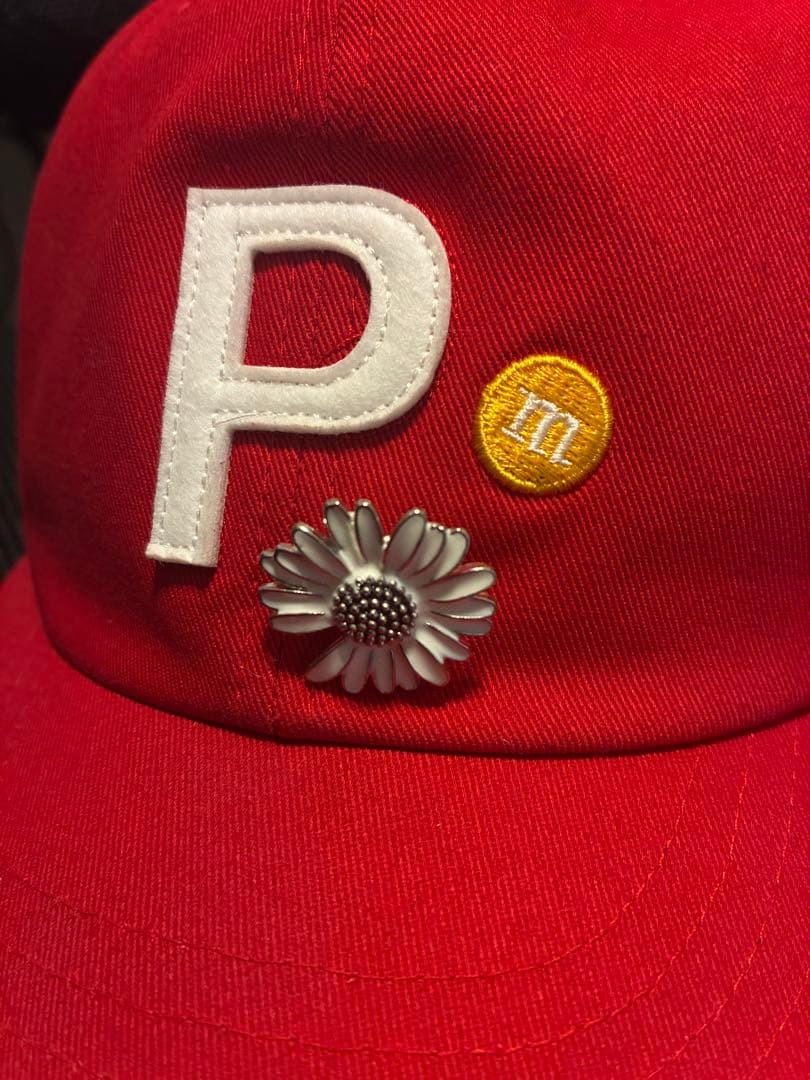 帽子 peaceminusone BALL CAP #1 RED