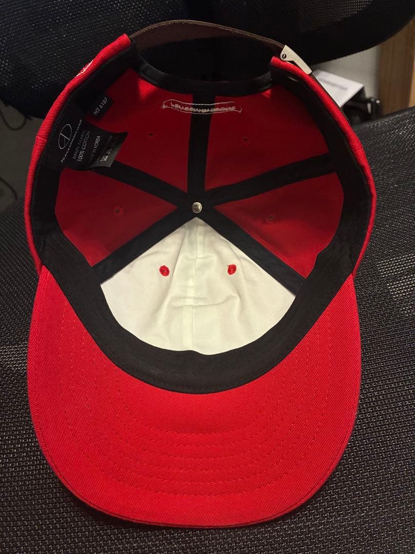 帽子 peaceminusone BALL CAP #1 RED