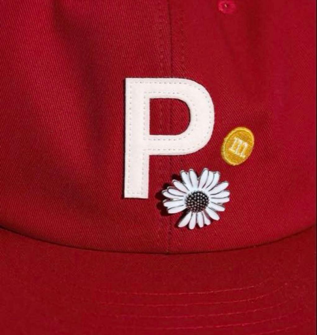 帽子 peaceminusone BALL CAP #1 RED
