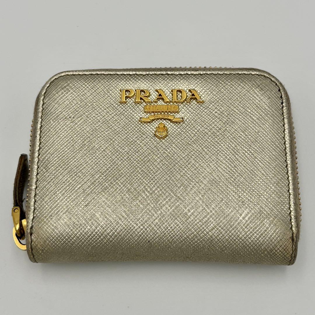 PRADA プラダ サフィアーノ　ゴールド 1MM268 折り財布　ミニ財布