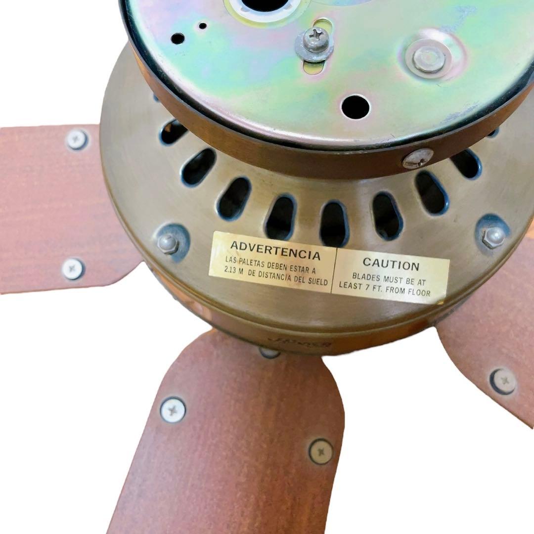 【ライダーマン】シーリングファン 5枚 羽根 木製 ブラウン 茶