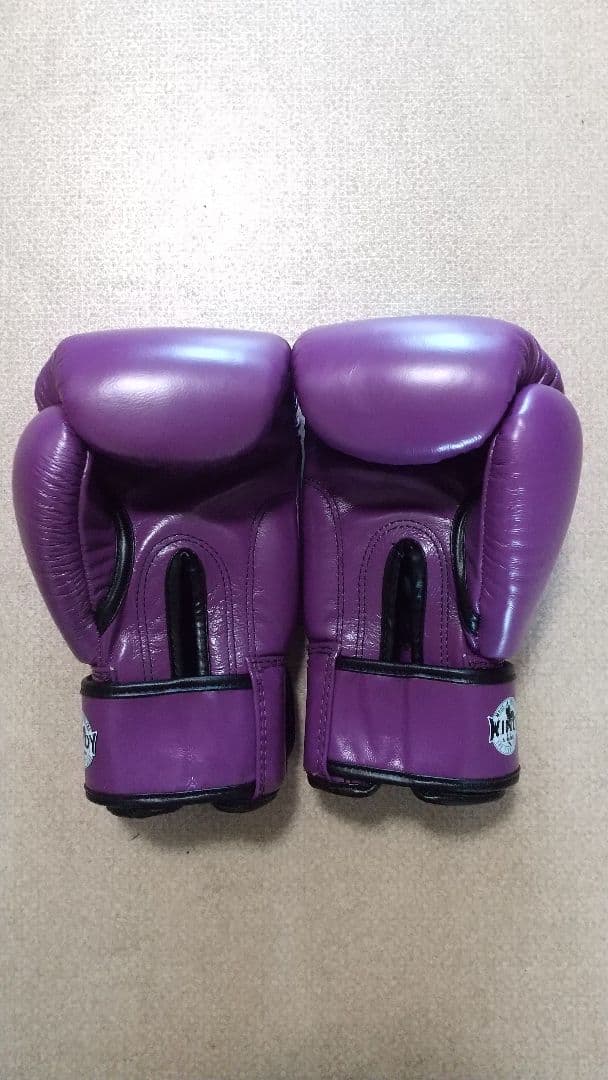 本革製WINDYボクシンググローブ 8oz 紫 キックボクシング NNP