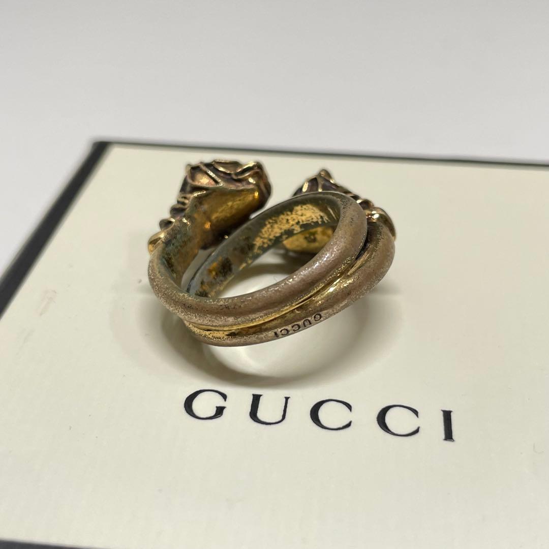 蟹*所様 GUCCI ライオンヘッドリング　18号