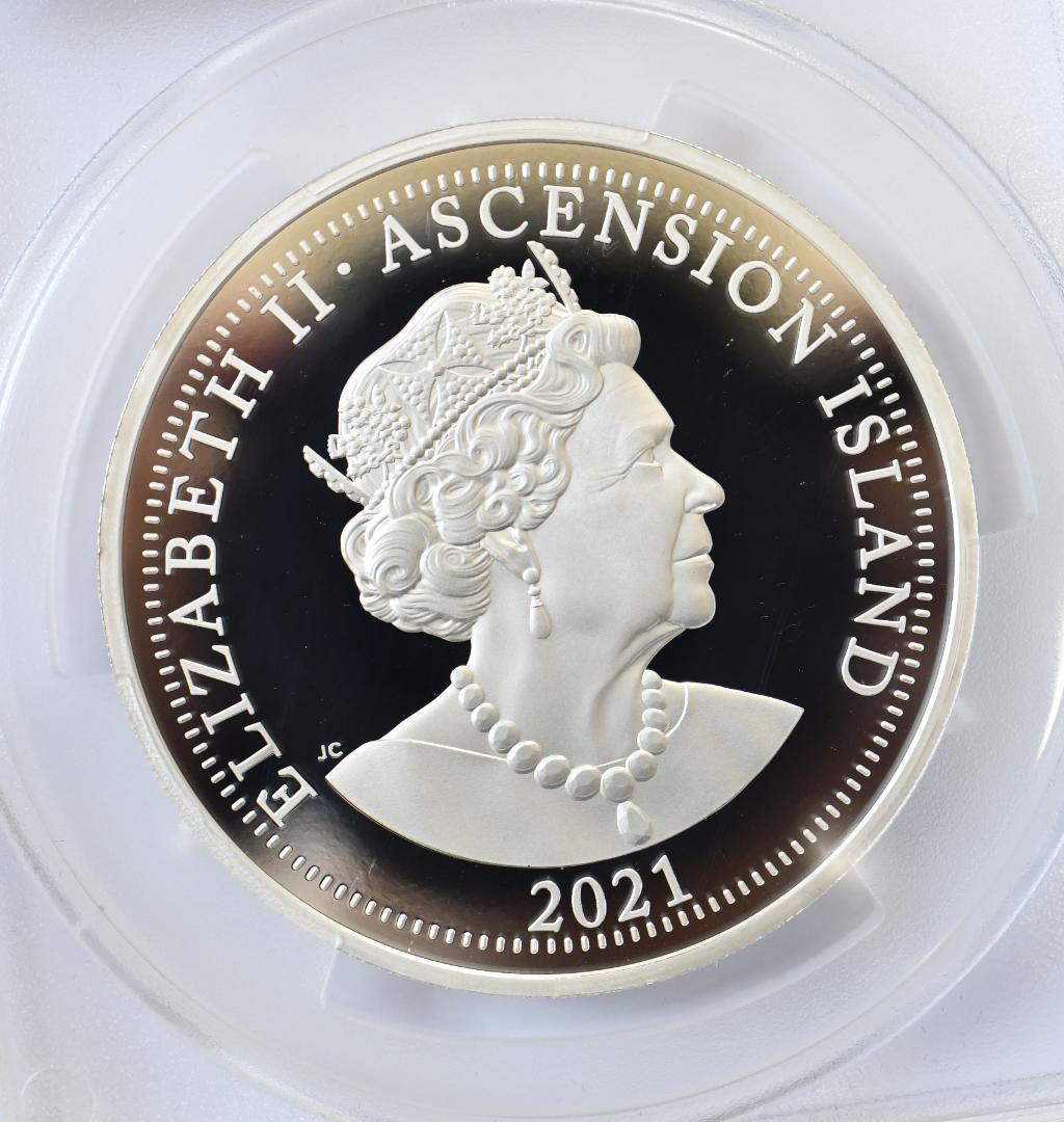 2021 アセンション島5オンス銀貨ダイアナ妃PCGS PR70DCAM FDI