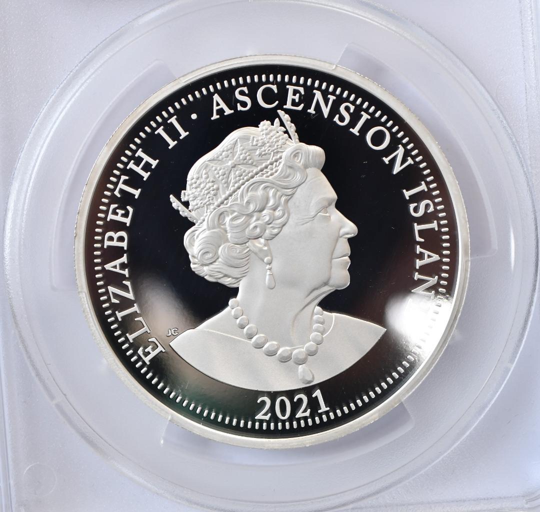 2021 アセンション島5オンス銀貨ダイアナ妃PCGS PR70DCAM FDI