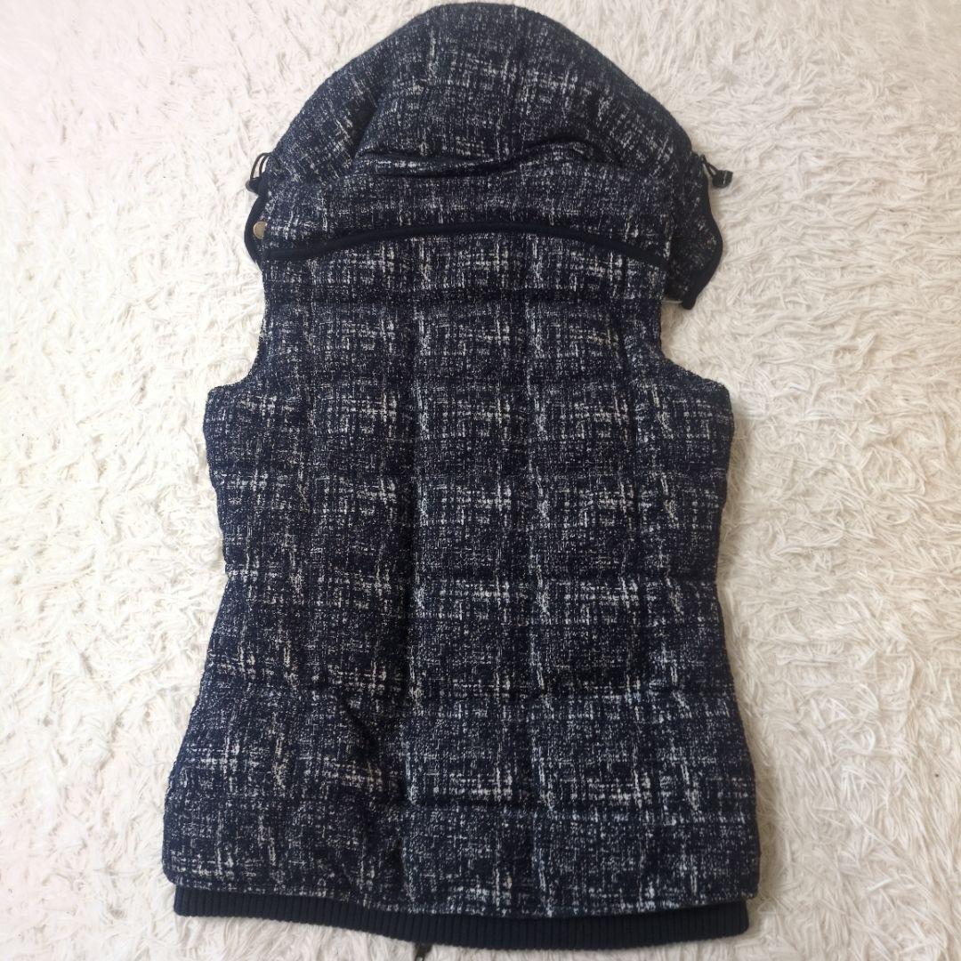 1PIU1UGUALE3 RELAX　ストレッチツイード　ダウンベスト　青系