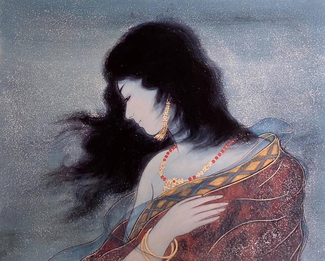 高野晴生、【風韻】、希少な額装用画集より、新品額装付、状態良好